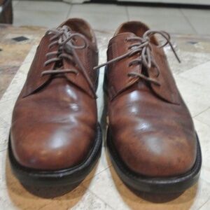 MENS 9 JOHNSON & MURPHY BROWN TIE DRESS SHOES